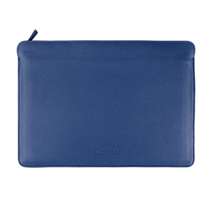 Full-Grain Leather MacBook Sleeve 15/16 inch in Pebble Blue - BlackBrook Case