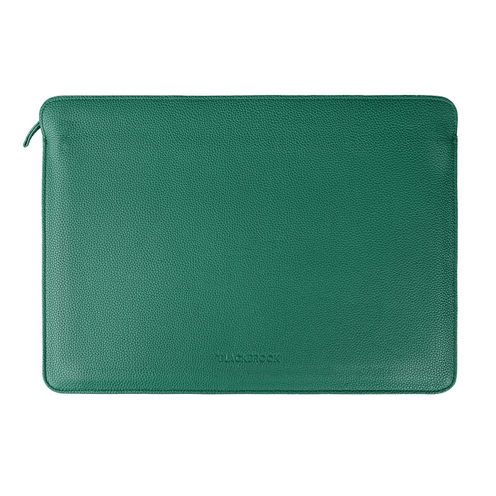 Full-Grain Leather MacBook Sleeve 15/16 inch in Pebble Green - BlackBrook Case