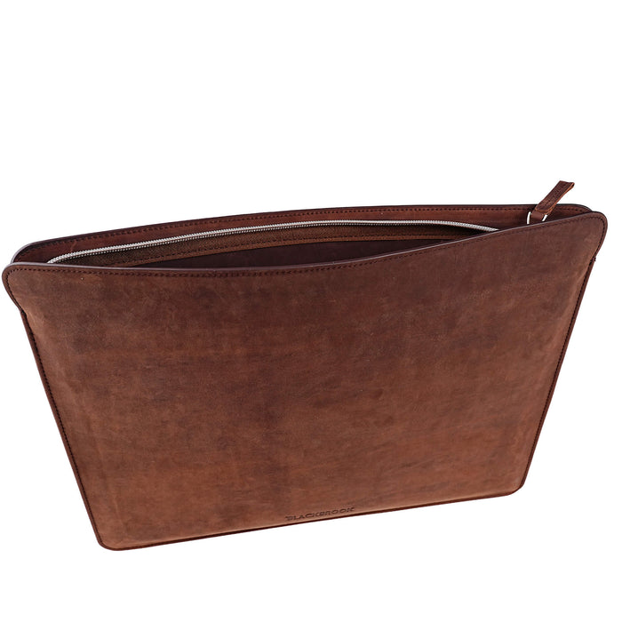 Full-Grain Leather MacBook Sleeve 15/16 inch in Distressed Coffee - BlackBrook Case