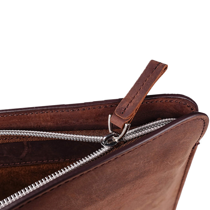 Full-Grain Leather MacBook Sleeve 15/16 inch in Distressed Coffee - BlackBrook Case