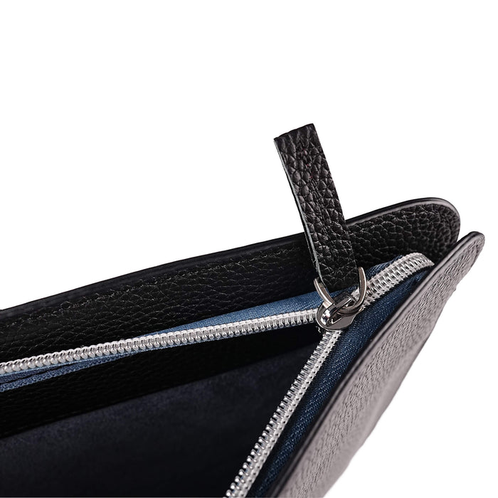 Full-Grain Leather MacBook Sleeve 15/16 inch in Pebble Black - BlackBrook Case