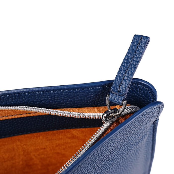 Full-Grain Leather MacBook Sleeve 15/16 inch in Pebble Blue - BlackBrook Case