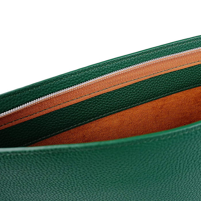 Full-Grain Leather MacBook Sleeve 15/16 inch in Pebble Green - BlackBrook Case