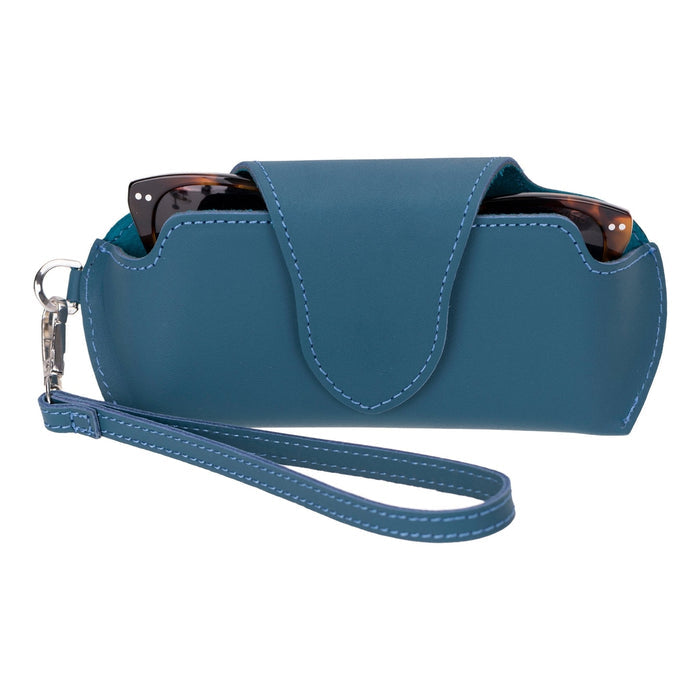 Harbor Leather Eyewear Case, Blue - BlackBrook Case
