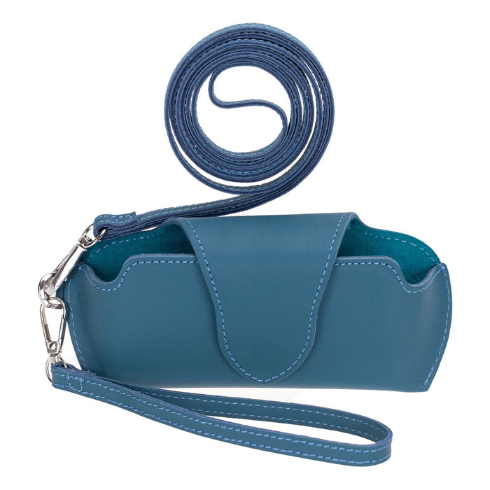 Harbor Leather Eyewear Case, Blue - BlackBrook Case
