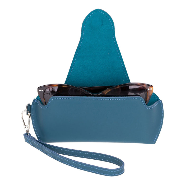 Harbor Leather Eyewear Case, Blue - BlackBrook Case
