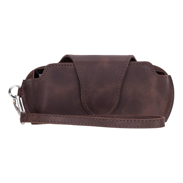 Harbor Leather Eyewear Case, Dark Brown - BlackBrook Case
