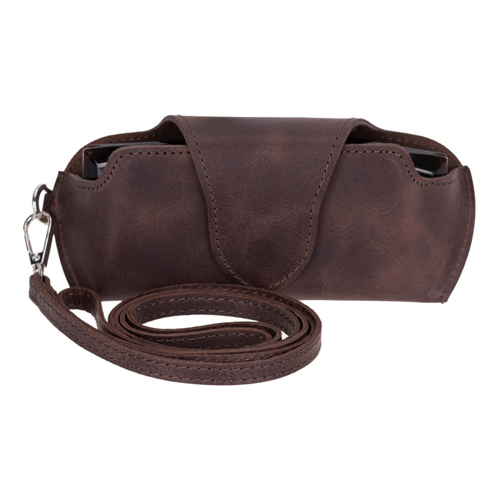 Harbor Leather Eyewear Case, Dark Brown - BlackBrook Case