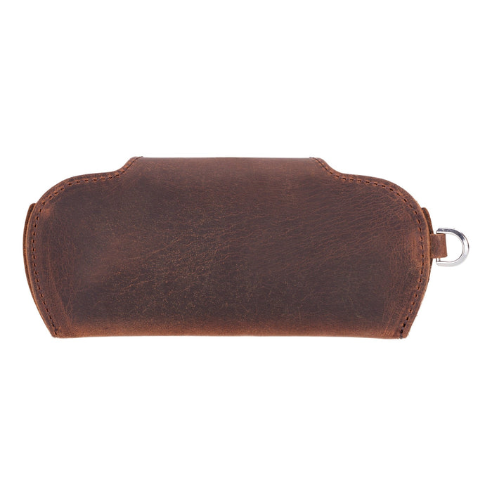 Harbor Leather Eyewear Case, Distressed Coffee - BlackBrook Case