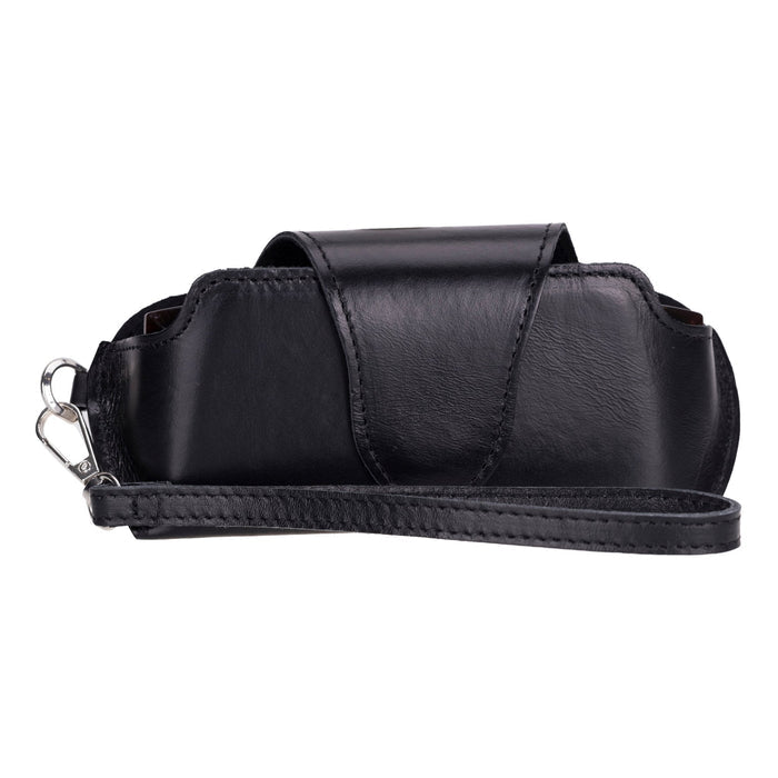 Harbor Leather Eyewear Case, Rustic Black - BlackBrook Case