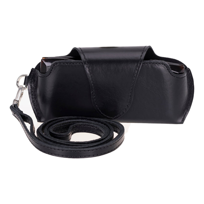 Harbor Leather Eyewear Case, Rustic Black - BlackBrook Case