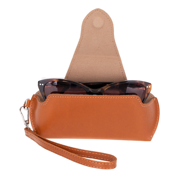 Harbor Leather Eyewear Case, Rustic Tan - BlackBrook Case
