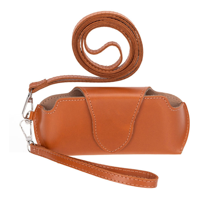 Harbor Leather Eyewear Case, Rustic Tan - BlackBrook Case