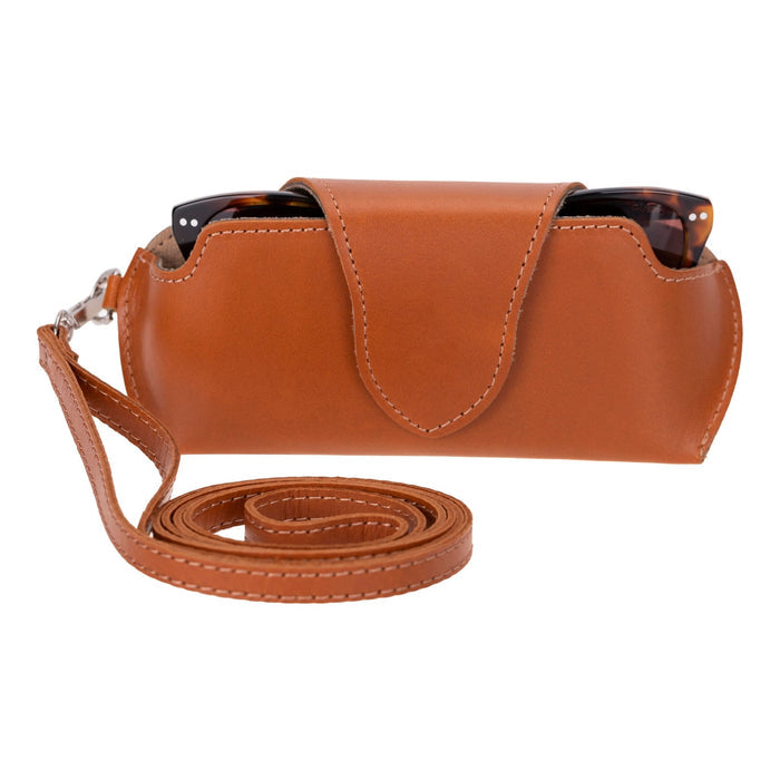 Harbor Leather Eyewear Case, Rustic Tan - BlackBrook Case