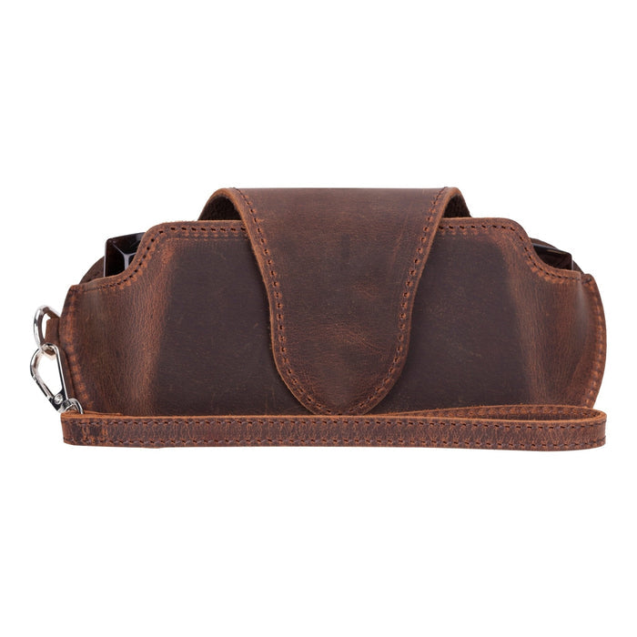 Harbor Leather Eyewear Case, Saddle Brown - BlackBrook Case