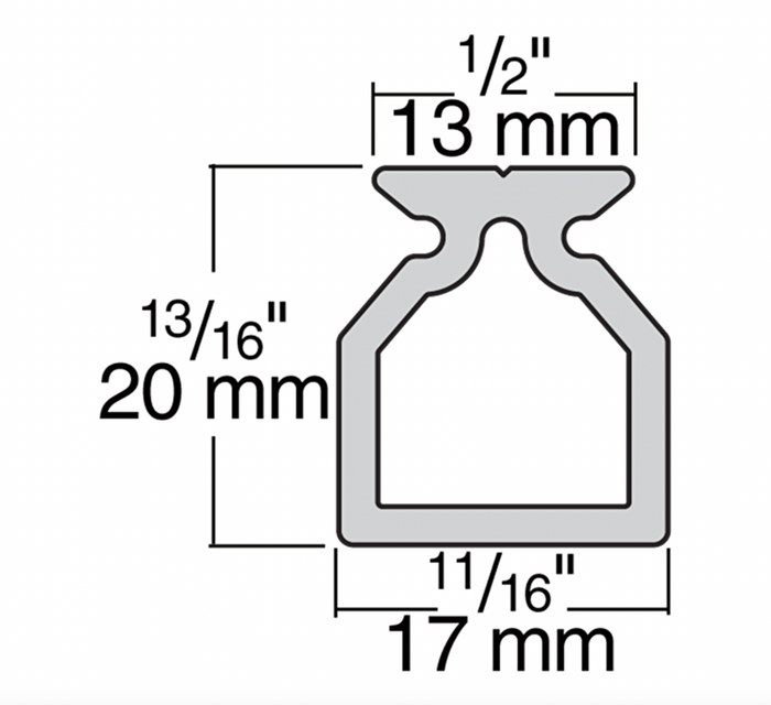 HARKEN 13mm High-Beam Track — 1 m