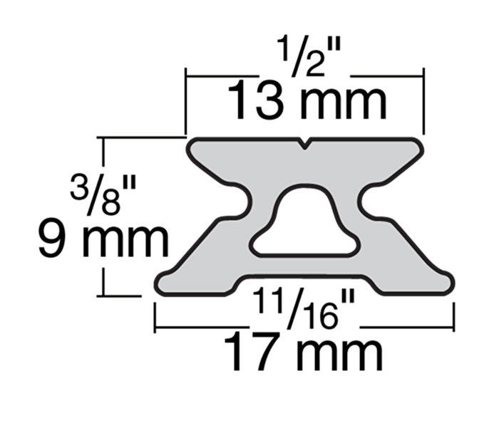 HARKEN 13mm Low-Beam Track — 2 m