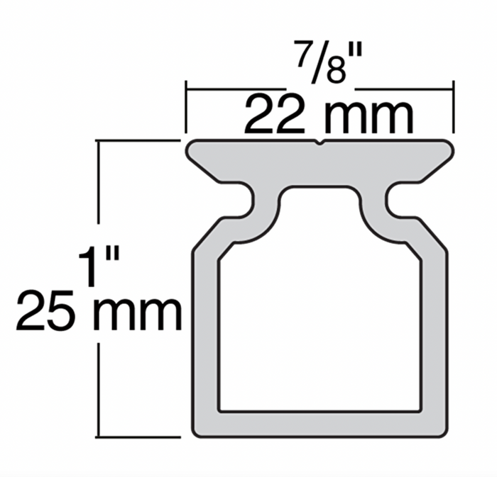 HARKEN 22mm High-Beam Track — 4', 4" Hole Spacing