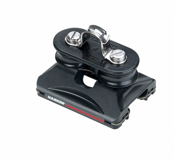 HARKEN 22mm Low-Load Car — Fixed Sheaves, Eyestrap - Bosuns Boat