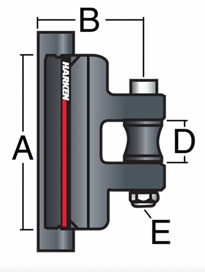 HARKEN 22mm Slider Battcar — Low-Load Intermediate