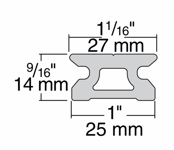 HARKEN 27mm Low-Beam Track — pin stop holes 1 M - Bosuns Boat
