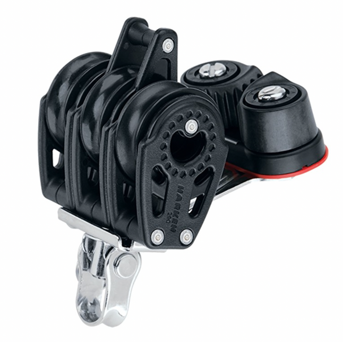 HARKEN 29mm Triple Block — Becket, Cam Cleat
