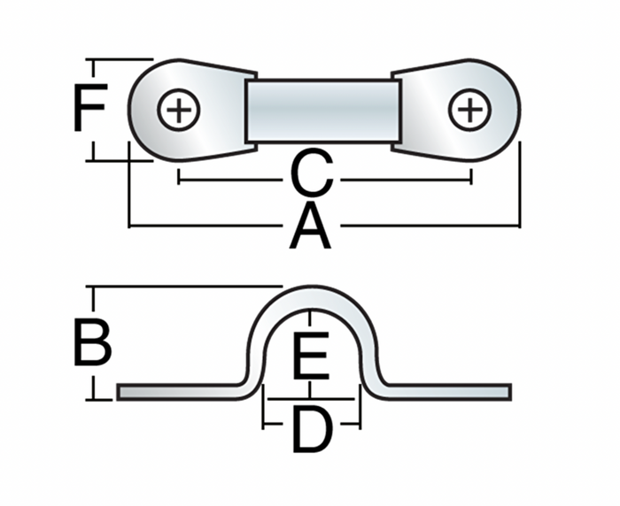 HARKEN 38mm Low-profile Standard Eyestrap (PAIR)