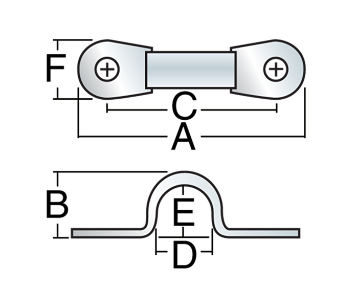 HARKEN 38mm Standard Eyestrap (PAIR)