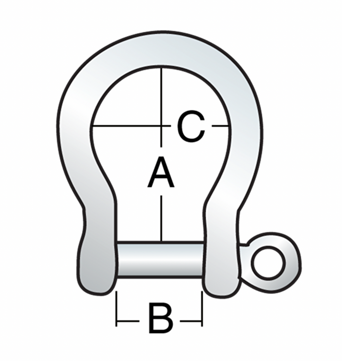 HARKEN 4mm Shallow Bow Shackle