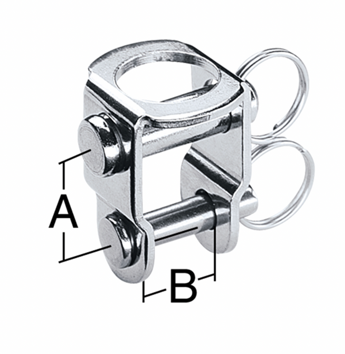 HARKEN 5, 6mm Stainless Steel Double Pin U-adapter