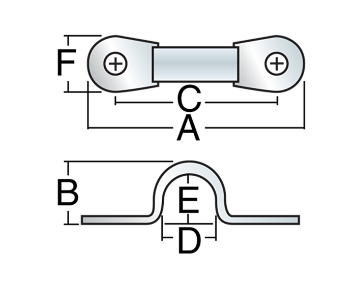 HARKEN 52mm Offshore Eyestrap (PAIR) - Bosuns Boat