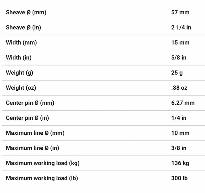 HARKEN 57mm Delrin® Sheave