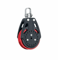 HARKEN 57mm Ratchamatic® Block — Swivel, Red Sheave