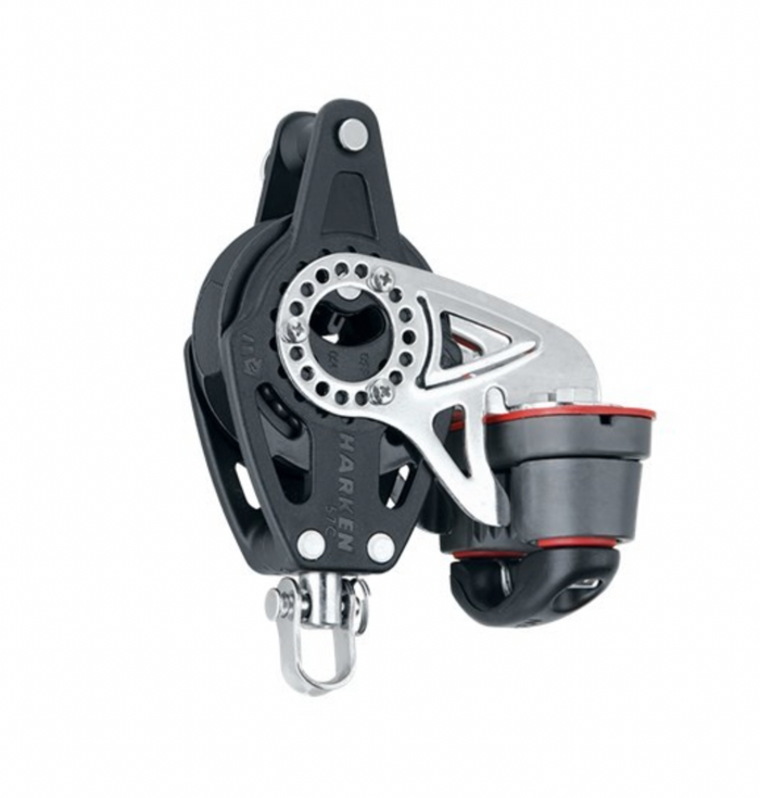 HARKEN 57mm Ratchet Block — Swivel, Becket, Cam Cleat