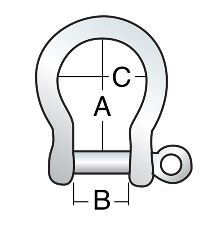 HARKEN 6mm Bow Shackle - Bosuns Boat