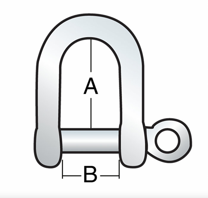 HARKEN 6mm "D" Shackle — High Resistance