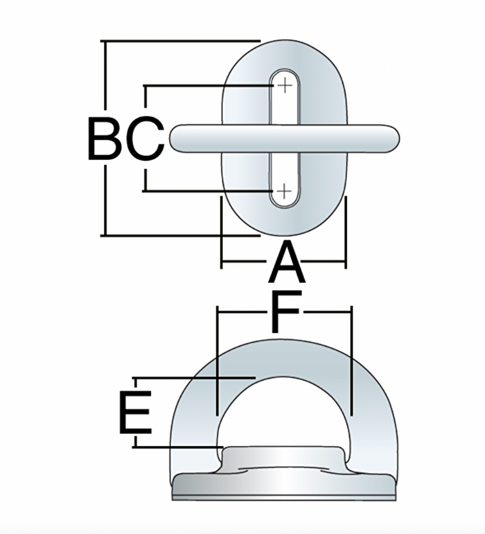 HARKEN 6mm Stainless Steel Low-Load Padeye - Bosuns Boat