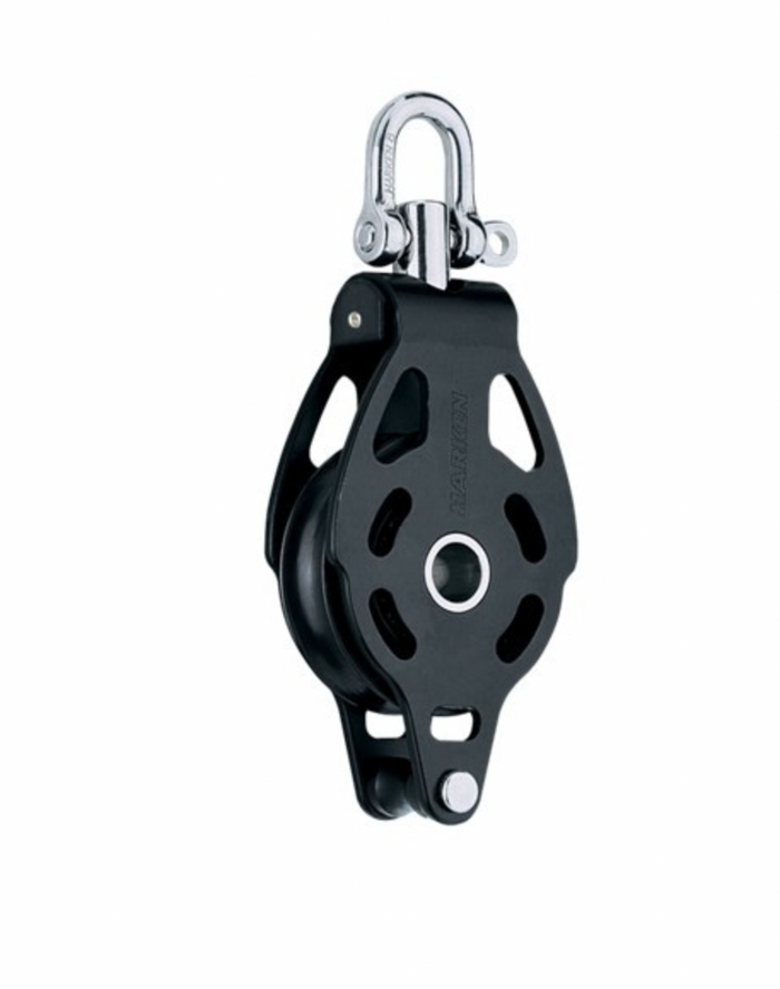 HARKEN 75mm Aluminium ESP Block — Swivel, Becket - Bosuns Boat