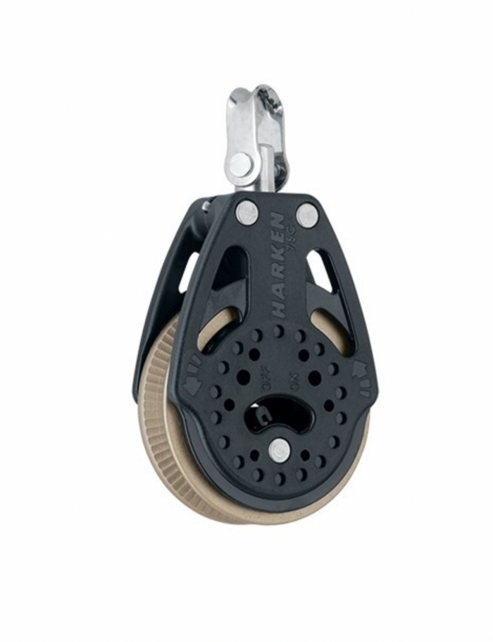 HARKEN 75mm Ratchet Block — Swivel, 1.5x Grip
