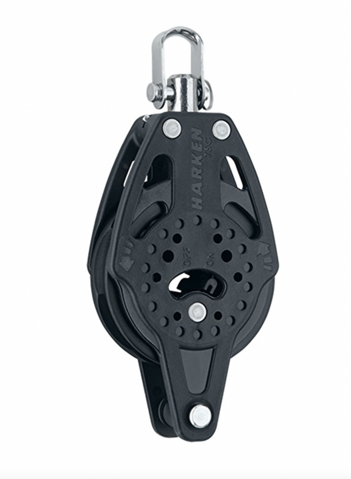 HARKEN 75mm Ratchet Block — Swivel, Becket