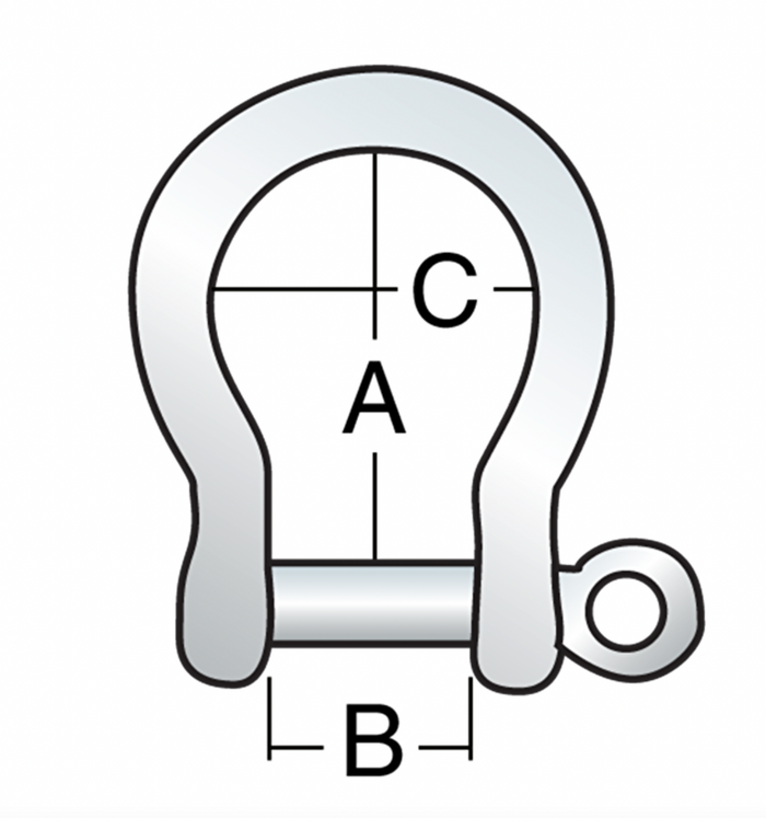 HARKEN 8mm Bow Shackle - Bosuns Boat