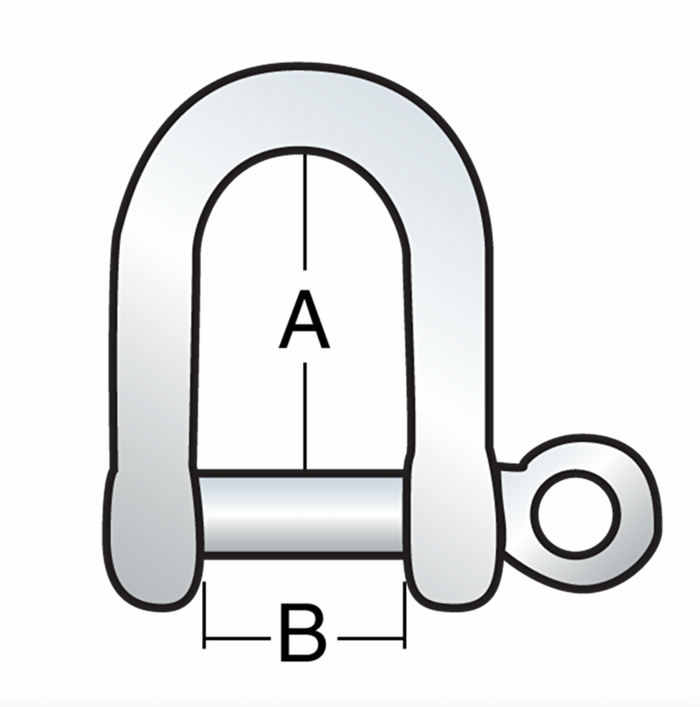 HARKEN 8mm "D" Shackle - Bosuns Boat