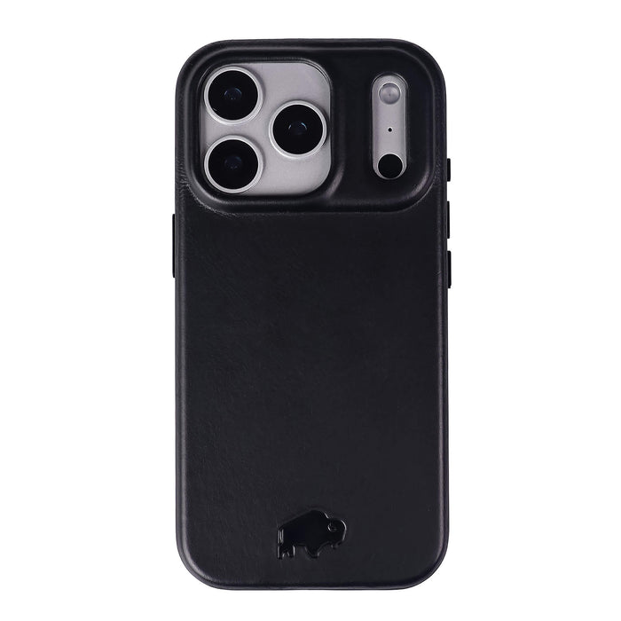 Harlan Full - Grain Leather iPhone 18 Pro Max Case, Black - BlackBrook Case