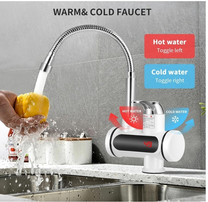 Instant Hot Water Tap 220V 3000W Tankless Electric Water Heater LED Display-275