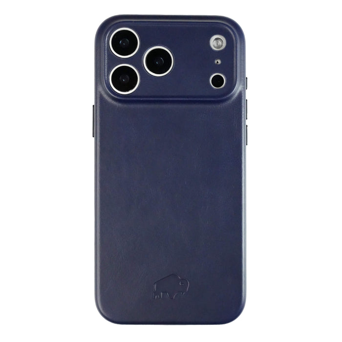iPhone 18 Pro Leather Wallet Case - Tudor 2 - in - 1 Tri - Fold Folio, Deep Blue - BlackBrook Case