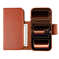 iPhone 18 Pro Leather Wallet Case - Tudor 2 - in - 1 Tri - Fold Folio, Burnished Tan - BlackBrook Case