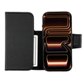 iPhone 18 Pro Leather Wallet Case - Tudor 2 - in - 1 Tri - Fold Folio, Pebble Black - BlackBrook Case