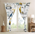Kids Room Curtains Excavator Tractor Toddler Darkening Curtains Cartoon Kids-280