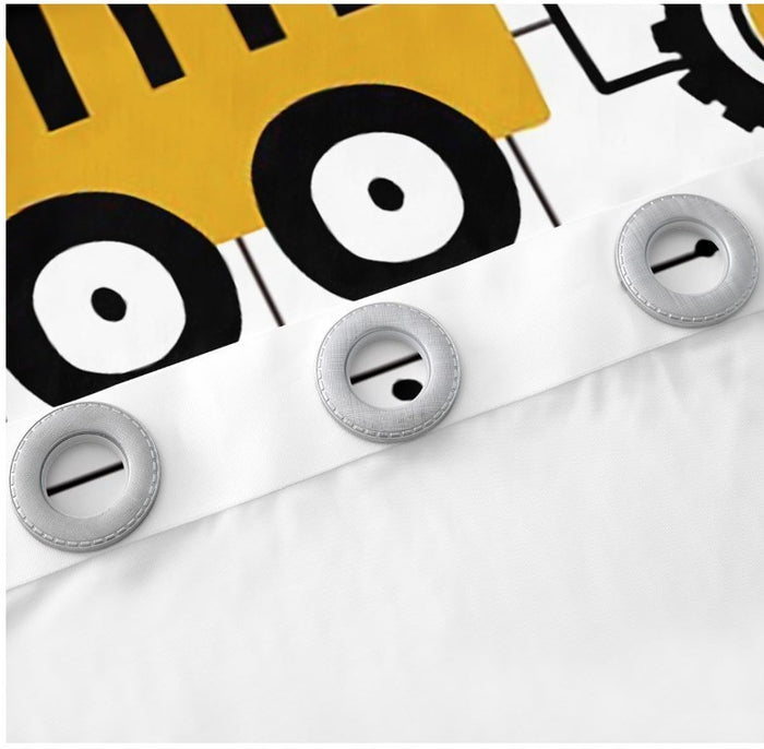 Kids Room Curtains Excavator Tractor Toddler Darkening Curtains Cartoon Kids-280
