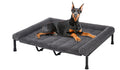 Large Raised Dog Bed Outdoor Elevated Pet Cot Washable Bolster Grey 150cm-321